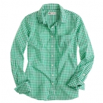 Green check shirt on New Girl at J. Crew