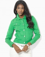 Green denim jacket by Ralph Lauren at Nordstrom