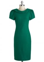 Green dress with collar from Modcloth at Modcloth