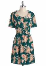 Green floral dress like Roses at Modcloth