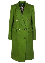 Green herringbone coat by Smythe at Harvey Nichols