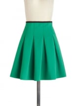 Green pleated skirt at ModCloth at Modcloth