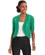 Green pointelle shrug at macys.png