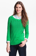 Green polka dot sweater at Nordstrom