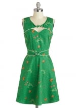 Green printed  dress like Carries at Modcloth