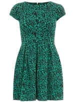 Green rose print dress at Dorothy Perkins at Dorothy Perkins