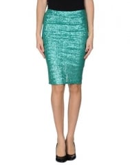 Green sequin pencil skirt at Yoox