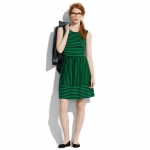 Green striped dress by Madewell at Madewell