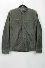 Green suede jacket at John Varvatos