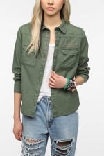 Green utility shirt from Urban Outfitters at Urban Outfitters