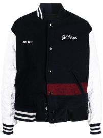 Greg Lauren slogan-embroidered Bomber Jacket - at Farfetch