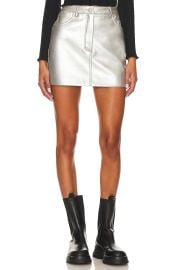 Gretchen Metallic Skirt In Silver at Revolve