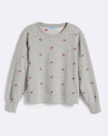 Gretchen Sweatshirt in Embroidered Viola Draper James at Draper James