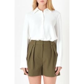 Grey Lab Neck Tie Shirt at Nordstrom