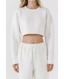 Grey Lab Womens Loungewear Cropped Sweatshirt - Macys at Macys