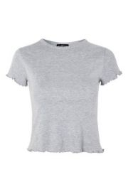 Grey Lettuce Crop Top at Topshop