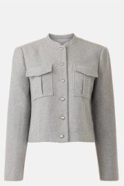 Grey Pocket Detail Button Up Jacket by Derek Lam 10 Crosby x RTR Rent the Runway at Rent the Runway