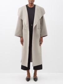 Grey Signature pressed wool-blend coat Toteme FASHION US at Matches