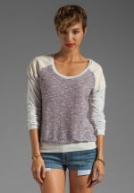 Grey baseball tee by Heather at Revolve