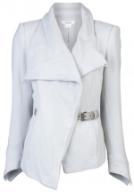 Grey belted blazer by Helmut Lang at Farfetch