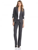 Grey blazer with striped lining by Theory at Amazon