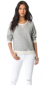 Grey cheetah sweater by Townsen at Shopbop