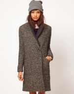 Grey crombie coat from ASOS at Asos