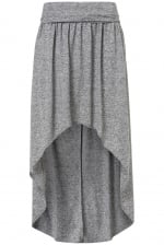 Grey dipped hem skirt at Topshop at Topshop