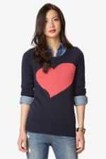 Grey heart sweater at Forever 21 at Forever 21