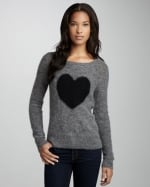 Grey heart sweater at Neiman Marcus at Neiman Marcus