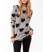 Grey heart sweater from Forever 21 at Forever 21