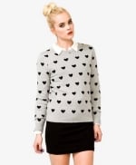 Grey heart sweater from Forever 21 at Forever 21