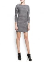 Grey knit dress from Mango at Mango