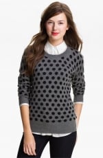 Grey polka dot sweater at nordstrom at Nordstrom