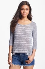 Grey striped baseball tee by Splendid at Nordstrom