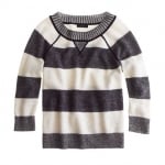 Grey striped sweatshirt from Jcrew at J. Crew