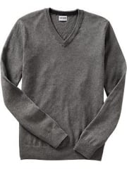 Grey v neck sweater at Old Navy