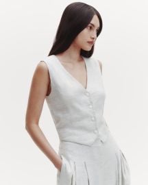 Greyivory Kiki39s Vest in Viscose Linen TWP at TWP