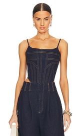 Grlfrnd Denim Bustier In Rinse at Revolve