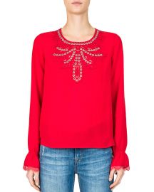 Grommeted Eyelet Lace Top by The Kooples at Bloomingdales