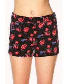 Groovy floral shorts at Forever 21