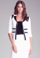 Grosgrain Zipper Jacket at Bebe