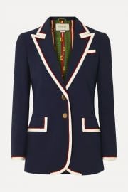 Grosgrain-trimmed cady blazer at Net a Porter