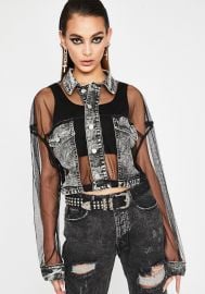 Grunge Glamour Crop Jacket by Dolls Kill at Dolls Kill