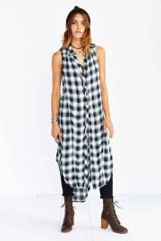 Grunge Plaid Maxi Tunic at Urban Outfitters