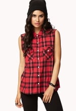 Grunge plaid shirt at Forever 21