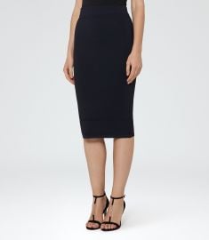 Guardian knitted pencil skirt at Reiss