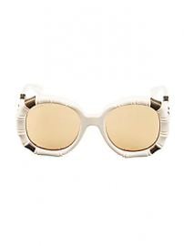 Gucci - 54MM Bamboo-Effect Round Sunglasses at Saks Fifth Avenue