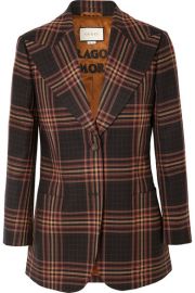 Gucci - Checked wool-twill blazer at Net A Porter