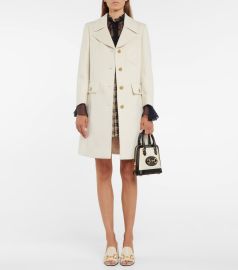 Gucci - Double G embroidered wool coat at Mytheresa